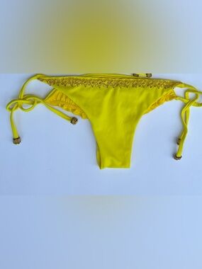 Yellow Embellished Bikini Bottom